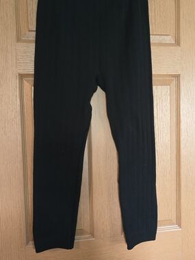 Avenue Black Ribbed Leggings